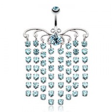 Sparkling Curtain Chandelier Belly Button Ring