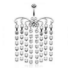 Sparkling Curtain Chandelier Belly Button Ring
