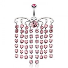 Sparkling Curtain Chandelier Belly Button Ring