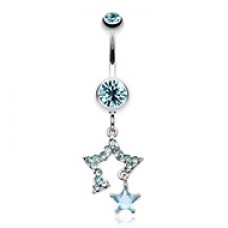 Twinkling Stars Belly Button Ring