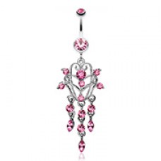 Chandelier Filigree Sparkle Belly Button Ring
