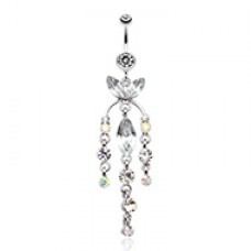Jeweled Chandlier Belly Button Ring
