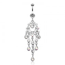 Classic Chandelier Sparkle Belly Button Ring