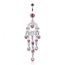 Classic Chandelier Sparkle Belly Button Ring