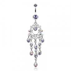 Classic Chandelier Sparkle Belly Button Ring