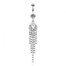 Elegant Chandelier Sparkle Belly Button Ring