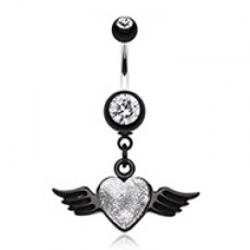 Dark Love Angel Belly Button Ring