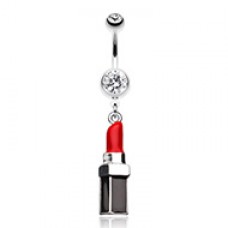 Ravishing Red Lipstick Belly Button Ring