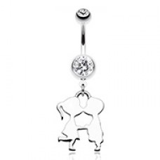 First kiss Belly Button Ring