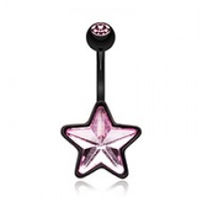 Beaming Star Belly Button Ring