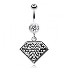 Urban Diamond Bling Belly Button Ring