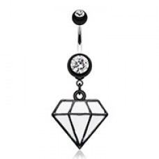 Urban Diamond Cast Belly Button Ring