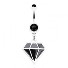 Urban Diamond Cast Belly Button Ring