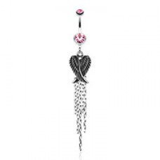 Fallen Angel Wings Belly Button Ring 