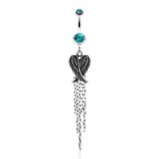 Fallen Angel Wings Belly Button Ring 