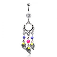 Vintage Enchanted Dream Catchers Belly Button Ring