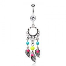 Vintage Enchanted Dream Catchers Belly Button Ring