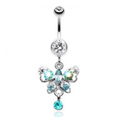 Butterfly Gleam Belly Button Ring 