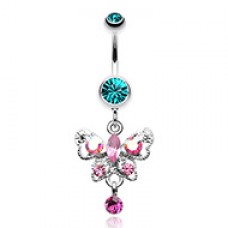 Butterfly Gleam Belly Button Ring 