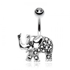 Elephant Walk Belly Button Ring 
