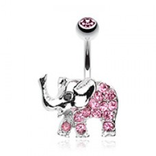 Elephant Walk Belly Button Ring 