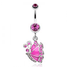 Charming Butterfly Belly Button Ring 