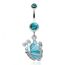 Charming Butterfly Belly Button Ring 