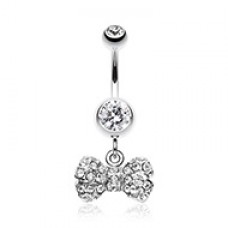 Dainty Bow-Tie Belly Button Ring 