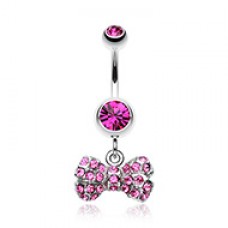 Dainty Bow-Tie Belly Button Ring 