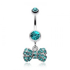 Dainty Bow-Tie Belly Button Ring 
