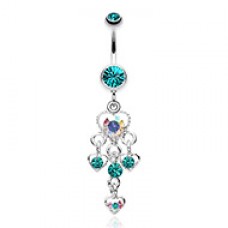 Sparkle Multi Heart Belly Button Ring