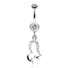 Journey Heart and Star Belly Button Ring