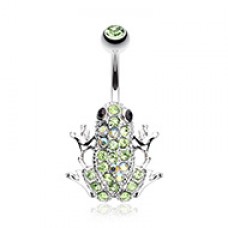 Amazon Frog Multi-Gem Belly Button Ring