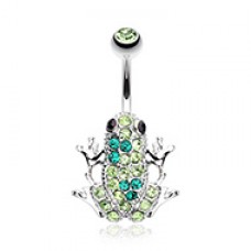 Amazon Frog Multi-Gem Belly Button Ring