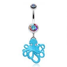Evil Octopus Belly Button Ring 