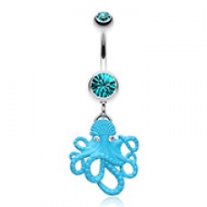 Evil Octopus Belly Button Ring 
