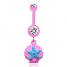 Ariel's Starfish Shell Belly Button Ring