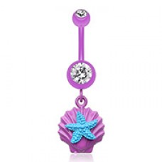 Ariel's Starfish Shell Belly Button Ring
