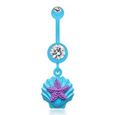 Ariel's Starfish Shell Belly Button Ring