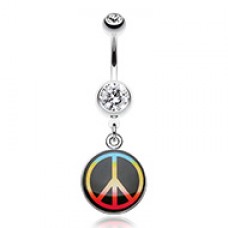 Rasta Jamaican Peace Belly Button Ring