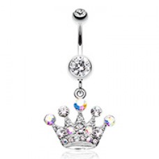 Crown Jewel Multi-Gem Belly Button Ring