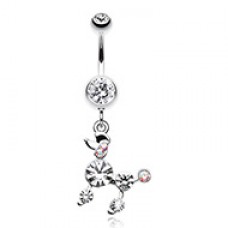 Poodle Sparkle Belly Button Ring