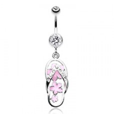 Flower Sandal Belly Button Ring