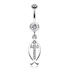 Agape Cross Belly Button Ring