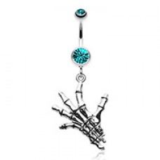 Hand of Death Belly Button Ring