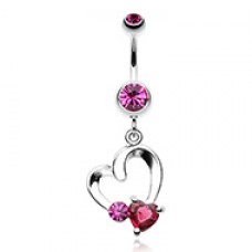 Heart Loop Romance Belly Button Ring