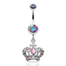 The Majestic Crown Belly Button Ring