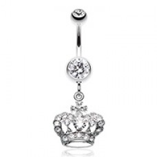 The Majestic Crown Belly Button Ring