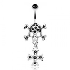 The Death Wish Skull Belly Button Ring