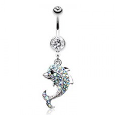 Baby Dolphin Belly Button Ring